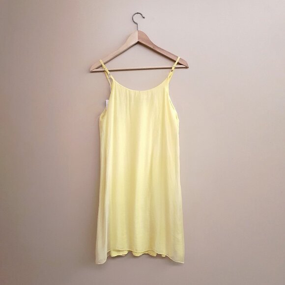 TODAY FASHION 100% Silk Ibiza Sun Dress with Adjustable Sraps in Pastel Yellow - Picture 2 of 12